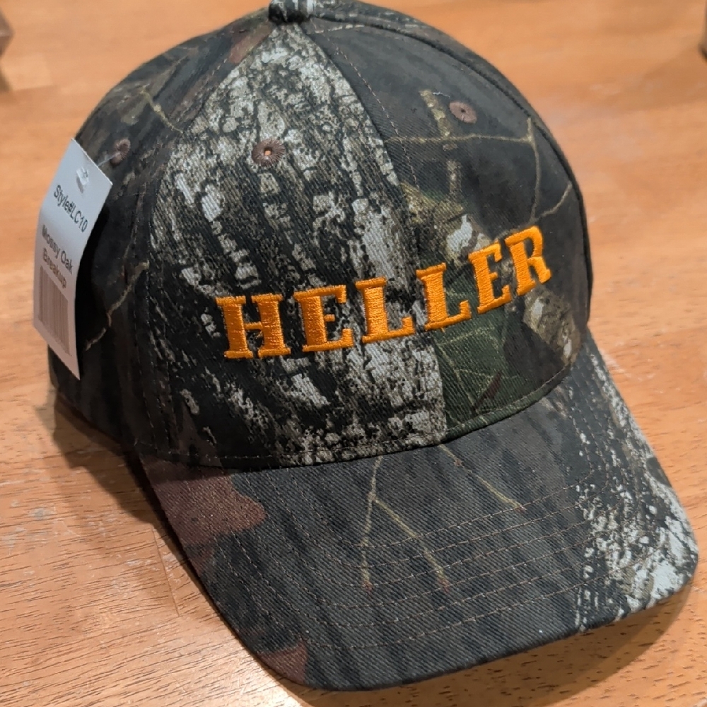 Mossy Oak Camouflage Hat with Orange Logo